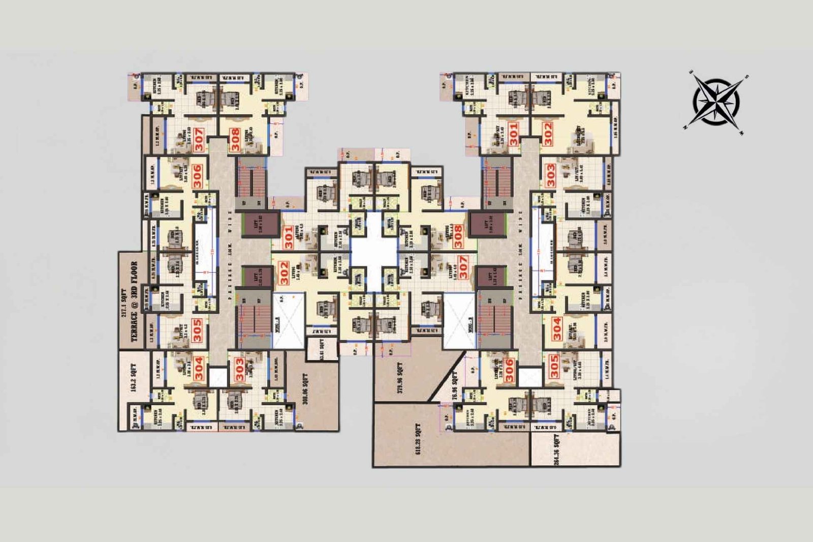 Yashraj-Paradise-Typical-Floor-Plan